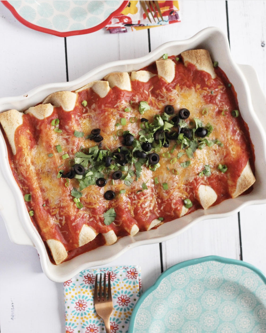 Black Bean and Spinach Enchiladas