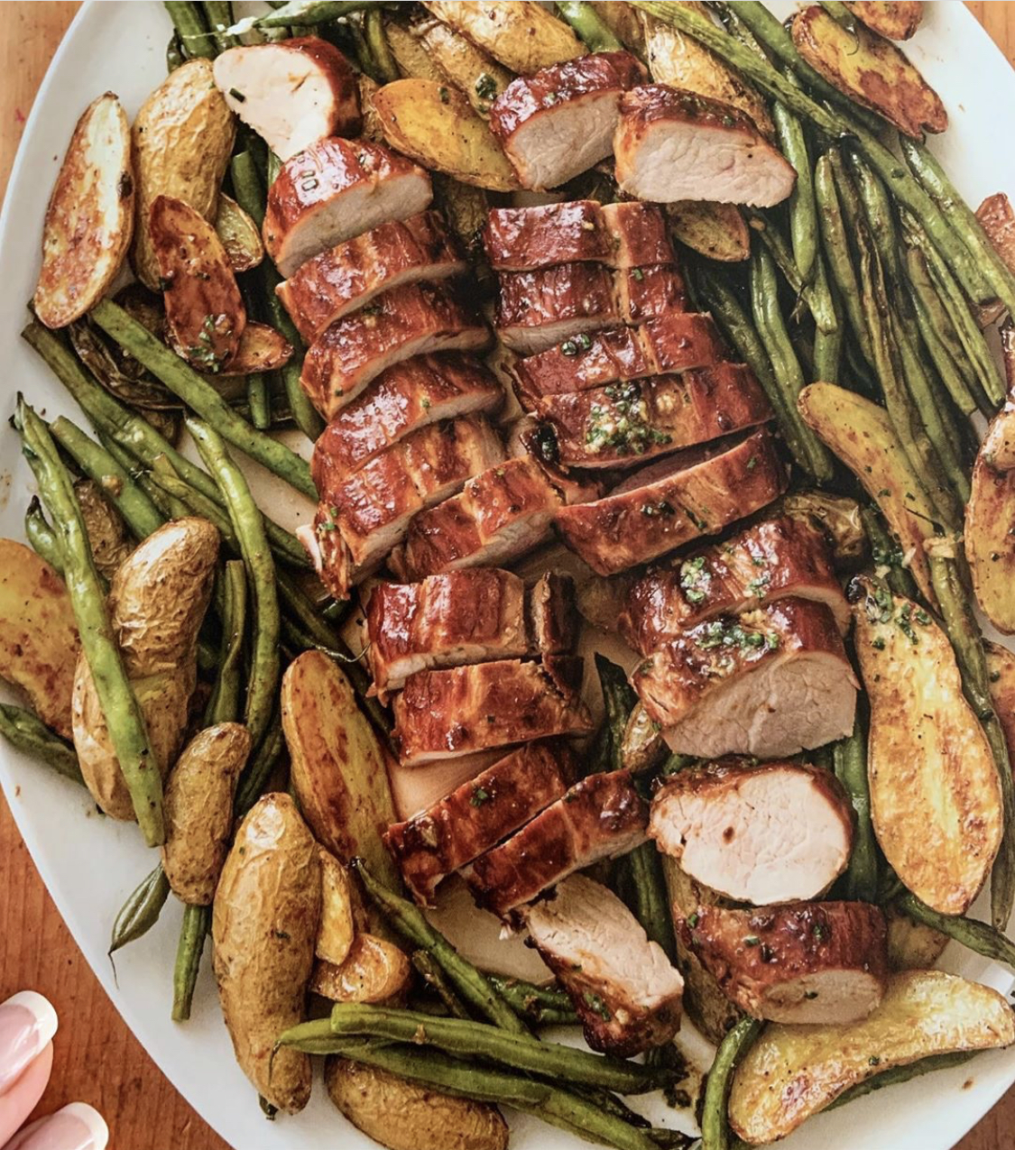 Sheet Pan Pork Tenderloin with Potatoes and Green Beans