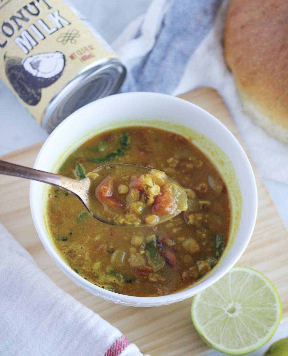 Coconut Lime Lentil Soup