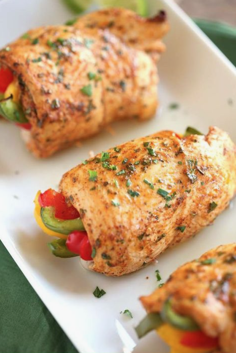 Baked Chicken Fajita Roll-Ups