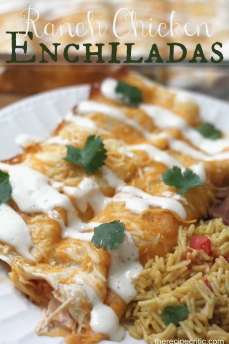 Ranch Chicken Enchiladas