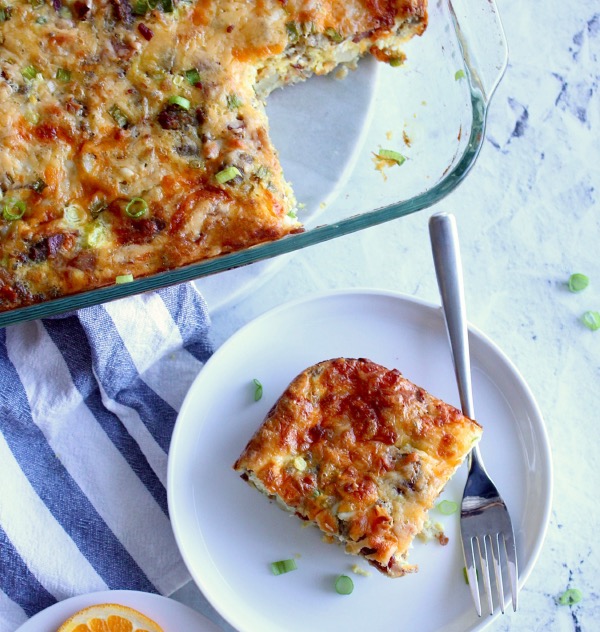 Sausage and Bacon Breakfast Casserole